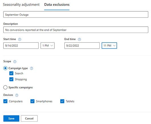 View of data exclusions platform for Automated bidding algorithms.