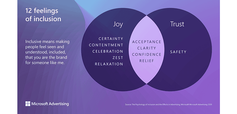 12 feelings of inclusion diagram.